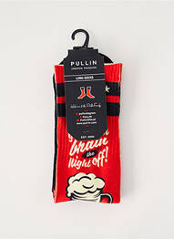 Chaussettes imprimé fantaisie rouge PULL IN homme