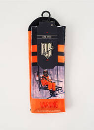 Chaussettes imprimé fantaisie orange PULL IN homme