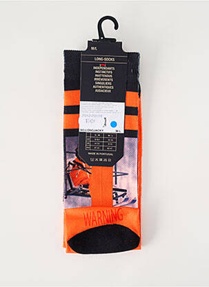 Chaussettes imprimé fantaisie orange PULL IN homme