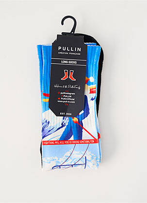 Chaussettes imprimé fantaisie bleu PULL IN homme