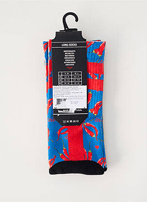 Chaussettes imprimé fantaisie bleu PULL IN homme
