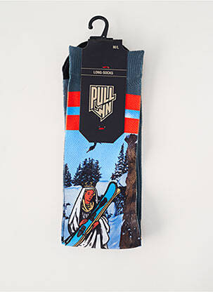 Chaussettes imprimé fantaisie bleu PULL IN homme