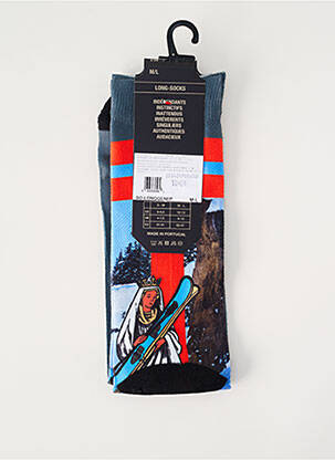 Chaussettes imprimé fantaisie bleu PULL IN homme