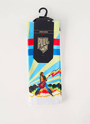 Chaussettes imprimé fantaisie bleu PULL IN homme