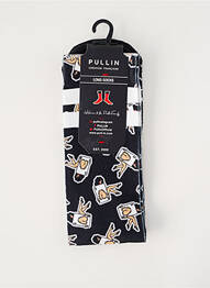 Chaussettes imprimé fantaisie noir PULL IN homme