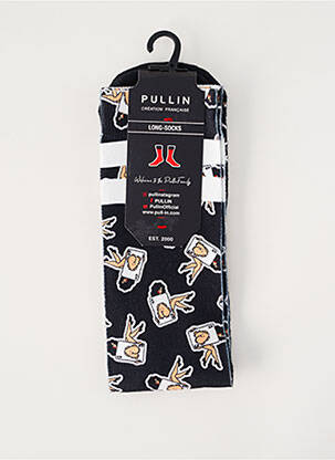 Chaussettes imprimé fantaisie noir PULL IN homme