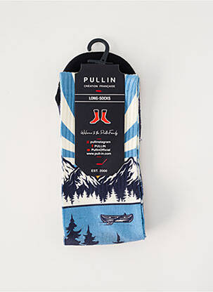 Chaussettes imprimé fantaisie bleu PULL IN homme