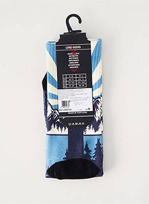 Chaussettes imprimé fantaisie bleu PULL IN homme