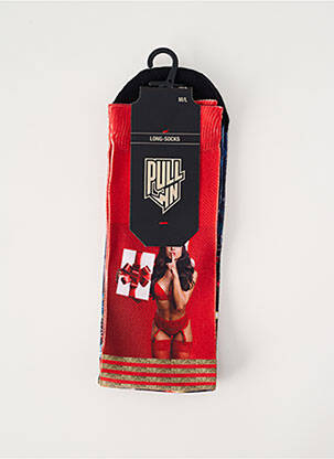 Chaussettes imprimé fantaisie rouge PULL IN homme