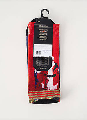 Chaussettes imprimé fantaisie rouge PULL IN homme