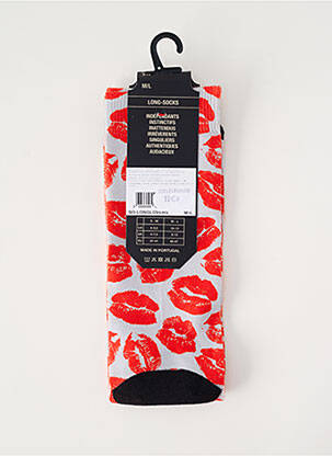 Chaussettes imprimé fantaisie rouge PULL IN homme