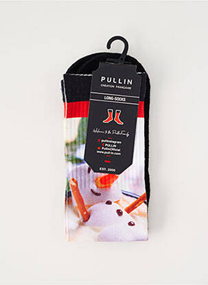 Chaussettes imprimé fantaisie blanc PULL IN homme