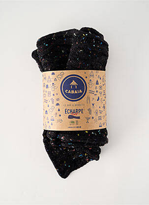 Echarpe maille tricot noir CABAÏA homme
