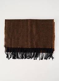 Foulard finition franges marron BENSON & CHERRY femme