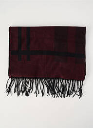 Foulard finition franges rouge BENSON & CHERRY femme