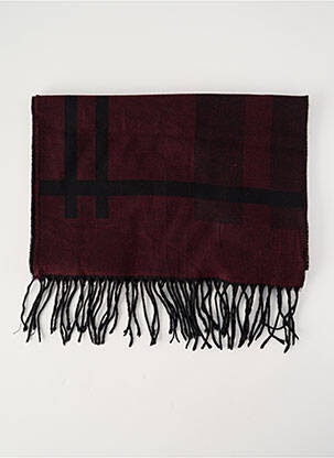 Foulard finition franges rouge BENSON & CHERRY femme