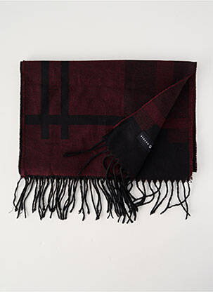 Foulard finition franges rouge BENSON & CHERRY femme