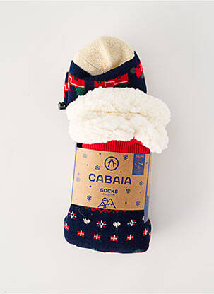 Chaussettes imprimé fantaisie bleu CABAÏA homme