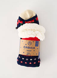 Chaussettes imprimé fantaisie bleu CABAÏA homme