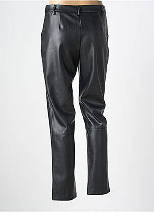 Pantalon chino fermeture zippée sous rabat boutonné taille normale noir JULIE GUERLANDE femme