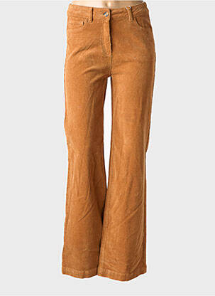 Pantalon flare stretch taille haute jaune C'EST BEAU LA VIE femme