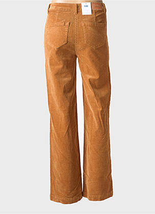 Pantalon flare stretch taille haute jaune C'EST BEAU LA VIE femme