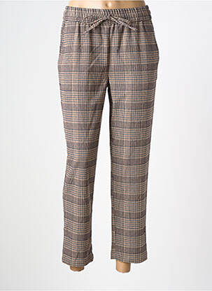 Pantalon chino taille normale taille normale marron C'EST BEAU LA VIE femme