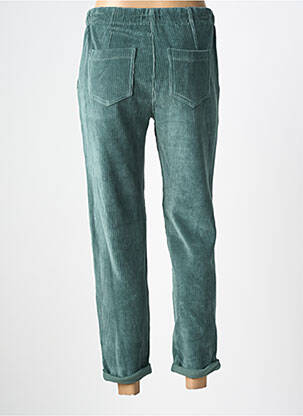 Pantalon droit stretch taille haute vert C'EST BEAU LA VIE femme