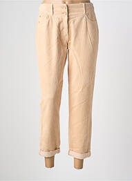 Pantalon droit stretch taille haute beige C'EST BEAU LA VIE femme