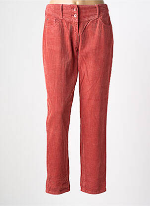Pantalon droit stretch taille haute orange C'EST BEAU LA VIE femme