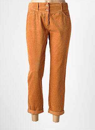Pantalon droit stretch taille haute jaune C'EST BEAU LA VIE femme