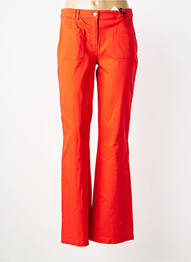 Pantalon droit stretch taille normale rouge JULIE GUERLANDE femme