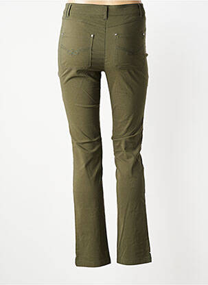Pantalon slim tissage popeline taille normale vert JULIE GUERLANDE femme