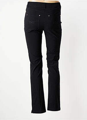 Pantalon slim tissage popeline taille normale noir JULIE GUERLANDE femme