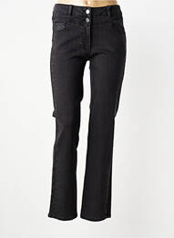 Jeans coupe slim tissage brut taille normale noir JULIE GUERLANDE femme