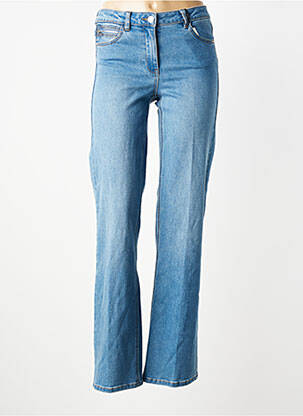 Jeans coupe droite taille normale taille normale bleu JULIE GUERLANDE femme
