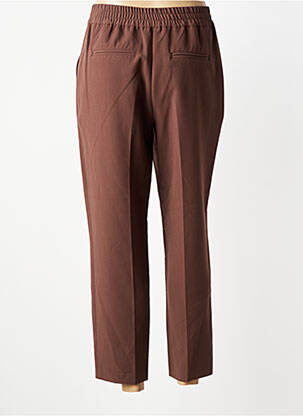 Pantalon 7/8 taille élastique taille normale marron JULIE GUERLANDE femme