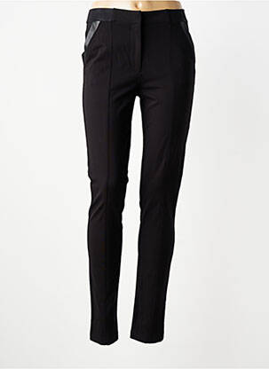 Pantalon slim taille élastique taille normale noir JULIE GUERLANDE femme
