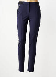 Pantalon slim taille élastique taille normale bleu JULIE GUERLANDE femme