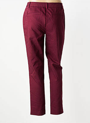 Pantalon chino tissage popeline taille normale rouge JULIE GUERLANDE femme