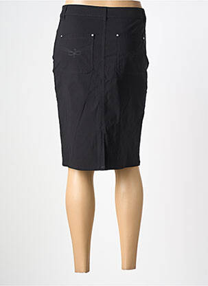 Jupe mi-longue coupe droite noir JULIE GUERLANDE femme