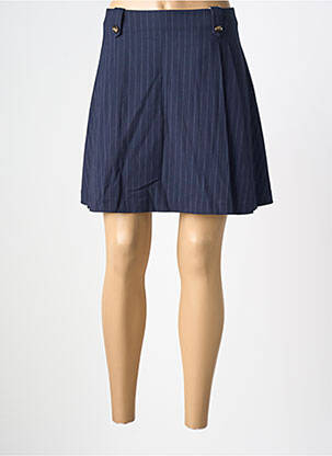 Jupe courte taille à pinces bleu C'EST BEAU LA VIE femme