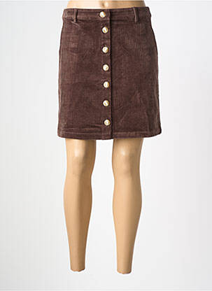 Jupe courte poches marron fonce C'EST BEAU LA VIE femme