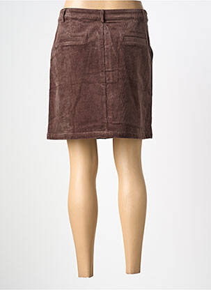 Jupe courte poches marron fonce C'EST BEAU LA VIE femme