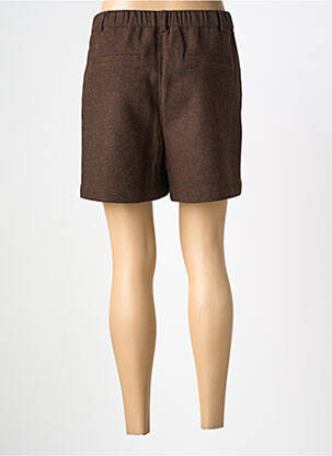 Short taille à pinces taille haute marron C'EST BEAU LA VIE femme