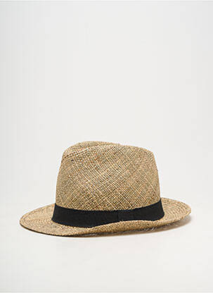 Chapeau forme chapeau paille noir AUREGA homme