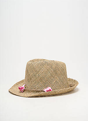 Chapeau forme chapeau paille rose HERMAN femme