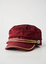 Casquette visière souple rouge GRACE HATS femme