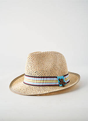 Chapeau imprimé rayures beige HERMAN unisexe