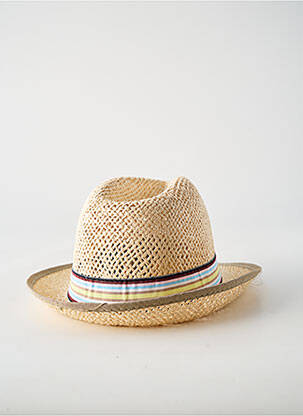 Chapeau imprimé rayures beige HERMAN unisexe